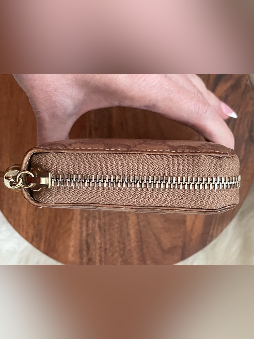 GUCCI  Guccissima Brown Leather Bamboo Tassel Zip Around Long Wallet w/box - Picture 8 of 11